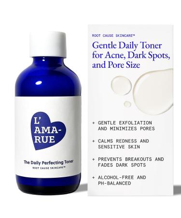 L'AMARUE Daily Perfecting Toner 4 fl oz | Alcohol-Free 98.9% Natural Facial Toner for Sensitive Oily Dry & Combination Skin | Hydrating Exfoliating Pore-Refining Anti-Aging Formula