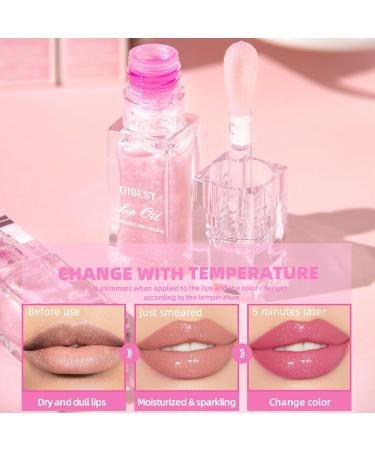 Magic Color Changing Lip Glow Oil - Hydrating Plumping Gloss | 2024 Moisturizing Non-Sticky Lip Balm - Buy Online on GoSupps.com