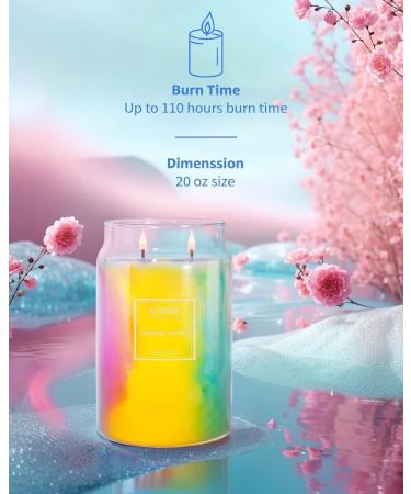 Creamy Vanilla Candle - 2 Wick Soy Wax | 110-Hour Burn Time | Extra Strong Scent | Aromatherapy Gift for Women | 20oz Scented Candle - Buy Online on GoSupps.com