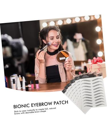 FOMIYES 18 Sheets Imitation Eco Eyebrow Sticker Make up Kit Fake Eyebrow Artificial Eyebrow Tattoos 6d Mold 1 count (Pack of 1) Blackx3pcs - Buy Online on GoSupps.com