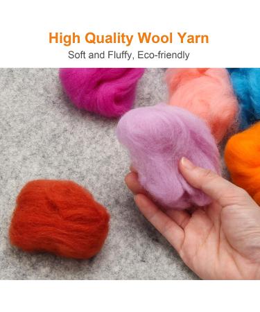 Coitak 72 Colors Wool Roving for Needle Felting & Spinning - DIY Craft Material - Buy Online on GoSupps.com
