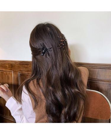 4 Pcs Spider Hair Clips Punk Spiders Shape Hair Barrettes Halloween Hairpin Gothic Spider Barrettes for Women Girls - Buy Online on GoSupps.com