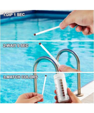 TRUEDIRECTION Pool Water Test Strips for Salt Water | Accurate Swimming Pool & Spa Testing | 1500-5000 ppm TD-SALT-25 - Buy Online on GoSupps.com
