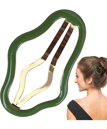 Snap Barrettes Cloud-Shape Minimalist Hairpin | Metal Cloud-Shape Hollow 2.8 Inches for Favor Photo Prop Hair Accessories for Women Girls Green - Buy Online on GoSupps.com