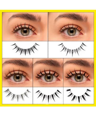 Emeda Manga Eyelash 10 Pairs - Stylish Anime & Cosplay Lashes 100% Handmade Soft & Natural with Transparent Band - Buy Online on GoSupps.com
