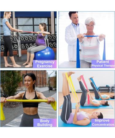 VALYPANOR 2m Resistance Bands Set of 4 with Carry Bag & Instructions - Ideal for Yoga, Pilates, Crossfit & Muscle Building - Buy Online on GoSupps.com