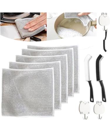 Dishwashing Rags Non Scratch Wire Dishcloth Wire Mesh Dishcloth Versatile Dishwashing Reusable Kitchen Accessories Wet & Dry Dish Cloth for Dish Kitchen Home - Buy Online on GoSupps.com