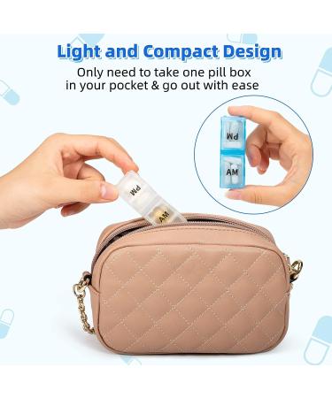 Monthly Pill Organizer 2 Times a Day | AM PM 31 Day Pill Box with Small Compartments for Vitamins and Medicine | Travel-friendly 31 Day Pill Case - Buy Online on GoSupps.com