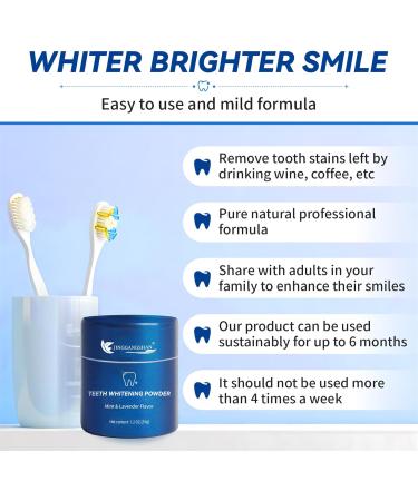 Magic Teeth Whitening Powder - Lavender & Mint Stain Removal for Long-Lasting Freshness | International Shipping - Buy Online on GoSupps.com