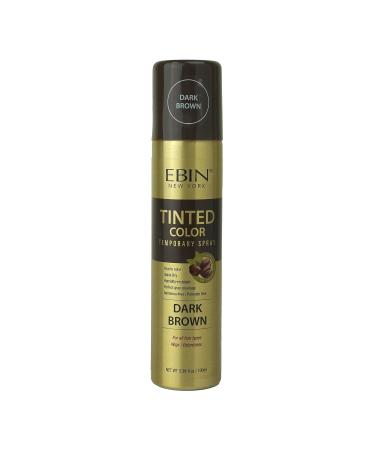 Tinted Color Temporary Root Touch Up Hair Spray 3.38oz /Dark Brown - Perfect Gray Coverage Quick Dry Humidity-Resistant Infused With Jojoba Oil