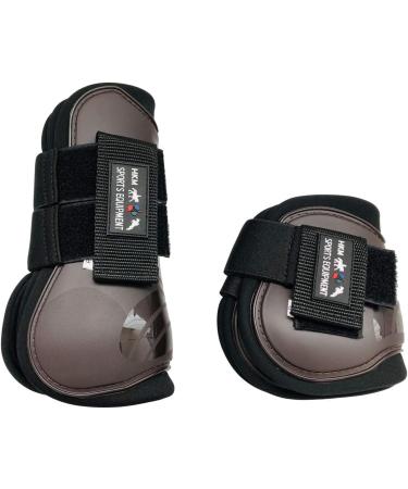 RL24 Tendon & Fetlock Boots Set of 4 - Dark Brown for Thoroughbreds & Warmbloods | International Shipping - Buy Online on GoSupps.com