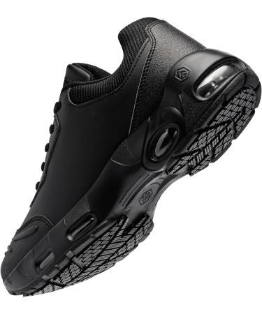LARNMERN Men's Non Slip Waterproof Work Shoes - Chef Footwear with Air Cushion Technology (Size 8.5, Black) - Buy Online on GoSupps.com