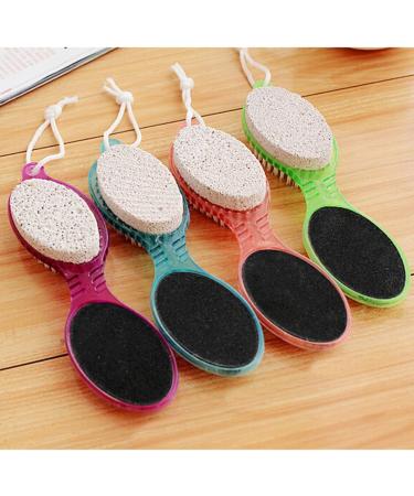 4-in-1 Foot Pumice Stone & Nail Scrubber - Ultimate Pedicure Tool for Smooth Feet & Clean Nails - Buy Online on GoSupps.com