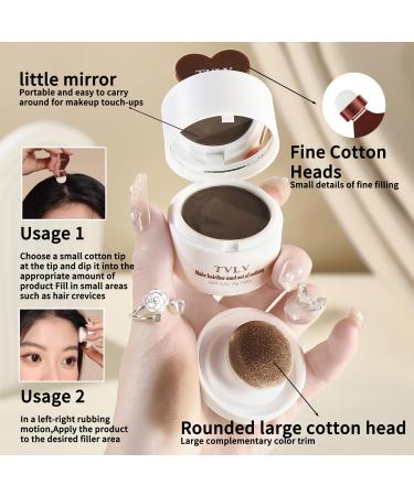 Hairline Enhancing Powder - Natural Looking Hairline Filler for Men & Women - Undetectable Thinning Hair Coverage - Easy to Use Applicato (Dark Grey) - Buy Online on GoSupps.com