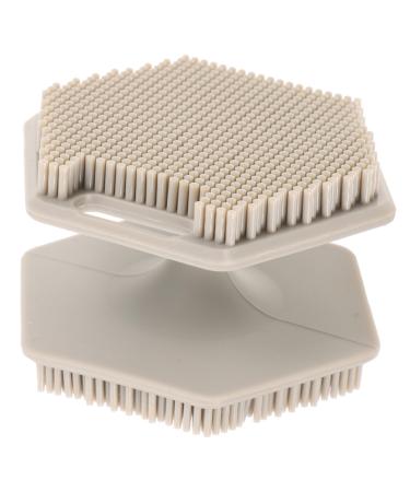 SOESFOUFU Face Brush Facial Cleansing Brush Exfoliator Face Washer Brush Facial Wash Brush Face Scrubber Facial Brush Face Cleansing Brush Double Head Silica Gel Cleaning Brush 6.50X6.50X4.00CM Grey
