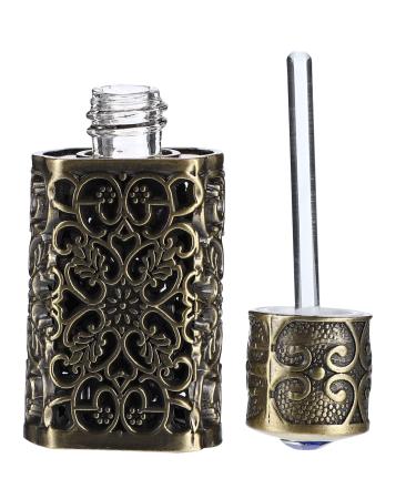 minkissy Metal Essential Oil Bottle Eye Middle Eastern Perfume Bottle Travel Bottle Aromatherapy Container Glass Travel Spray Bottle Perfume Sprayer Shell Metal Alloy Miss Essential Oil Box Green Patina