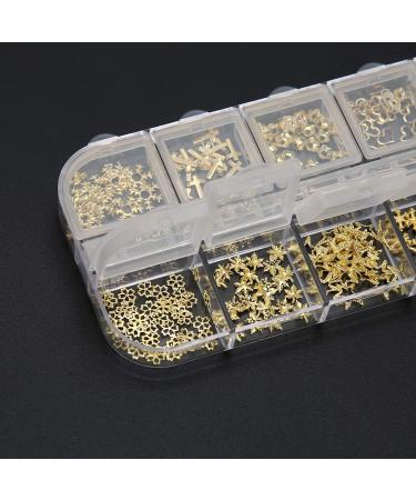 Stylish Nail Ornaments DIY Alloy Decorations for Fashionable Manicure Look 12 Grids for Different Needs Made of Quality Alloy Material Suitable for Household and Nail Salon Use - Buy Online on GoSupps.com