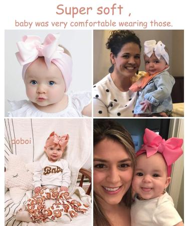 Shop 20-Piece Baby Headband Set | Stretchy Hair Bands with 6-Inch Big Bows for Newborns Toddlers & Kids Multi-Colored Options Available - Buy Online on GoSupps.com