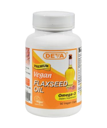 Deva Vegan Flaxseed Oil Omega-3 90 Vegan Caps