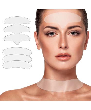 Stasover Neck Wrinkle Patches Reusable Silicone Pads for Neck & Forehead Anti Wrinkles Silicone Patches for Frown Lines Smooth & Hydrating Overnight Skincare Pads for Women 6 Pcs Set