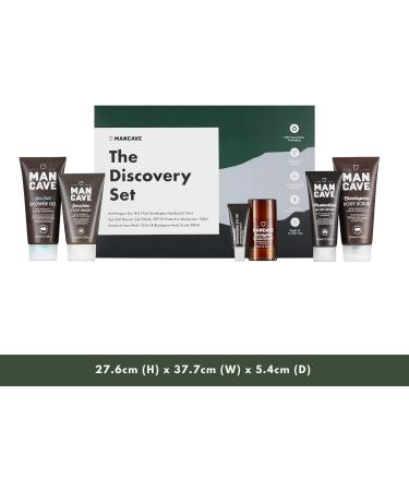 ManCave Discovery Gift Set - 6 Natural Grooming Essentials for Men | Shower Gel, Body Scrub, Deodorant & More | Vegan Friendly & Sulphate Free | Made in England - Buy Online on GoSupps.com