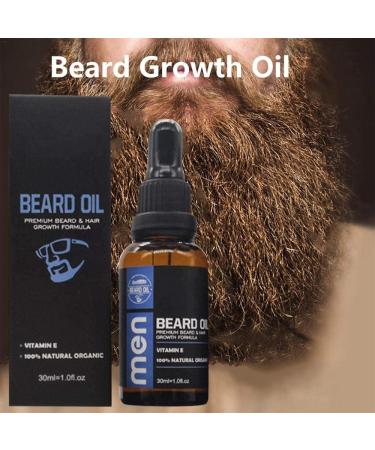 Premium Beard Oil for Men | Stimulate Growth & Regrowth | Thick & Masculine Facial Hair Treatment - Buy Online on GoSupps.com