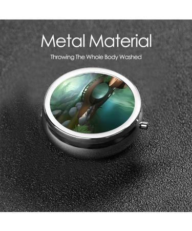 Portable 3 Compartment Round Pill Box Organizer - Little Bridge Eastround - Ideal Travel Solution for Medication - Buy Online on GoSupps.com