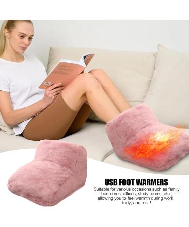 Jacekee Heated Foot Warmers - Comfortable Thick Slippers for Home & Work | Perfect Winter Gift for Dads - Pink - Buy Online on GoSupps.com