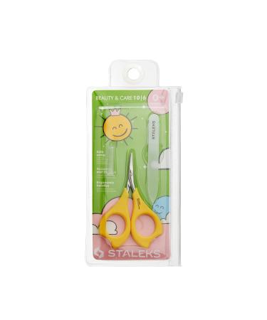 Children Set of Matte Scissors + Nail File Staleks Manicure Pedicure Kids SBC-10/6
