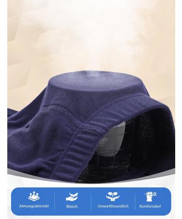 Buy 3 Piece Men's Incontinence Pants | Washable Absorbent Boxers Shorts | XXL Cotton Underwear for Urine Protection - Blue - Buy Online on GoSupps.com
