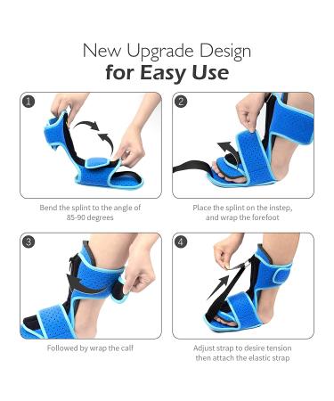 Lynrise Plantar Fasciitis Night Splint - 2pcs Foot Brace for Pain Relief | Achilles Tendonitis & Flat-Foot Support for Women & Men - Buy Online on GoSupps.com