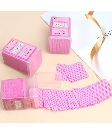Lint Free Nail & Eyelash Glue Wipes 400 PCS - Super Absorbent Non-woven Fabric - Nail Polish Remover - Lash Extension & Nail Supplies - Pink, 200 Count x 2 - Buy Online on GoSupps.com