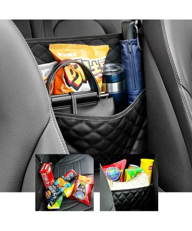 Doulein Car Storage Bag - Dual Seat Organizer for Handbags & Essentials | Leather Handbag Holder & Net Pocket - Premium Black Design - Buy Online on GoSupps.com