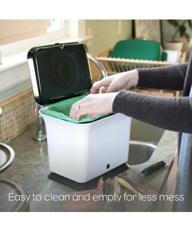 Full Circle Fresh Air Kitchen Compost Bin - Odor-Free Black & White - Buy Online on GoSupps.com