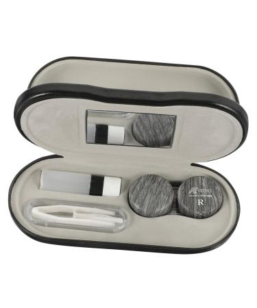 Goohochy 1 set of glasses case with a double usage purpose travel two in a glasses contact eye contact organizer Portable glasses case.