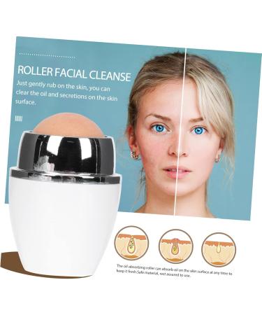 Housoutil 1pc Facial Oil Absorbing Ball Face Massager Oil- Absorbing Volcanic Face Roller Natural White 1 count (Pack of 1) - Buy Online on GoSupps.com