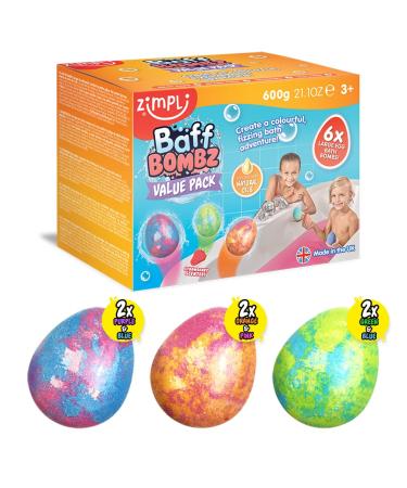 Zimpli Kids 6697 Bath Bomb Mixed 6-Pack Egg
