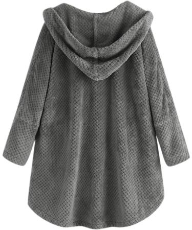 Hanxiulin Oversized Plush Hoodie Coat - Women's Warm Winter Jacket - Reversible & Cuddly - Perfect for Cold Weather - Buy Online on GoSupps.com