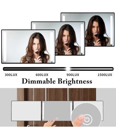 UHdod 3 Way LED Lighted Mirror for Self Hair Cutting - Portable & Adjustable Barber Trifold Mirror - Buy Online on GoSupps.com