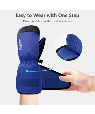 FreeToo Waterproof & Windproof Ski Gloves for Kids | Winter F ustlings for Boys & Girls Ages 3-12 | Cold Protection Light & Durable - Blue S (3-6 Years) - Buy Online on GoSupps.com