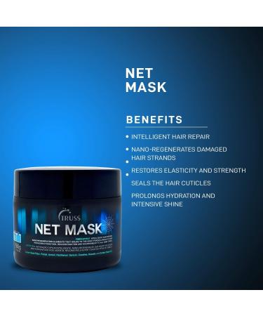 Truss Professional Net Hair Mask - Intensive Repair for Curly Hair - Nano Protein Infused Anti-Static Mask - Repairs & Hydrates Damaged Curls - Buy Online on GoSupps.com