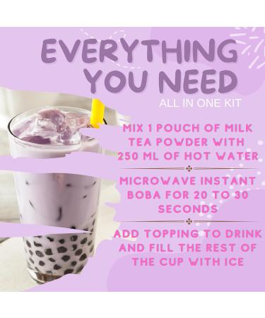 Tegritea DIY Boba Kit - Instant Tapioca Pearl Real Tea Milk Tea Fruit Tea 20-second Boba Gift Set (Strawberry | Mango | Taro Milk Tea) - Buy Online on GoSupps.com