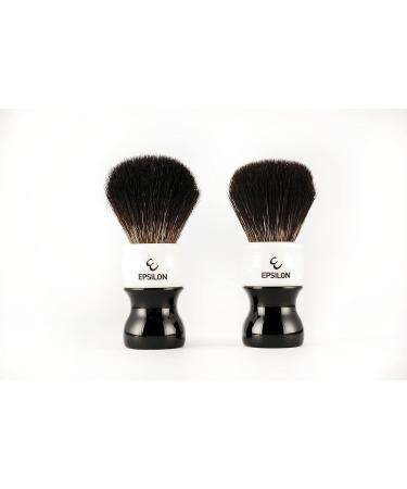 Epsilon Shaving Brush - White & Black 54/26 mm Standard | Premium Quality for International Shipping - Buy Online on GoSupps.com