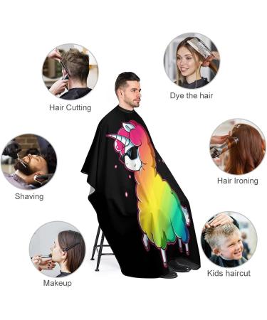 Funny Unicorn Llama Professional Hair Cutting Cape Adult Barber Cape Large Haircut Apron Hairdressing Accessories - Buy Online on GoSupps.com