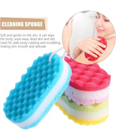 SHERCHPRY 3pcs Three Layer Bath Sponge Set - Gentle Face & Body Cleaning Sponges for Women | Painless Bath Scrubber & Baby Massage Brush - Buy Online on GoSupps.com