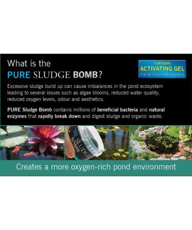 Evolution Aqua Pure Sludge Bomb Pond Sludge Remover Natural Sludge Buster for Pond Clear Water Treatment Bacteria Balls Cleaner Pond Bomb for Fish Ponds | 1 Gel Ball Treats 20 000 litres - Buy Online on GoSupps.com
