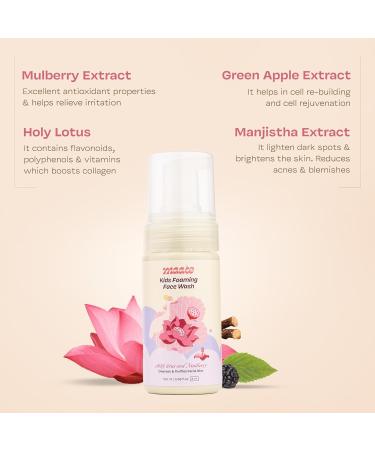 Buy MAATE Kids Foaming Face Wash (100 ml) - Ayurvedic Herbal Cleanser with Holy Lotus & Mulberry for Ages 3-12 | pH Balanced & Nourishing for All Skin Types - Buy Online on GoSupps.com