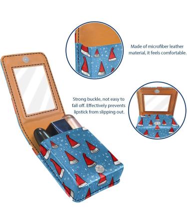 Travel Lipstick Organizer Case | Portable Makeup Bag with Mirror | Cartoon Christmas Design - Shop Now - Buy Online on GoSupps.com