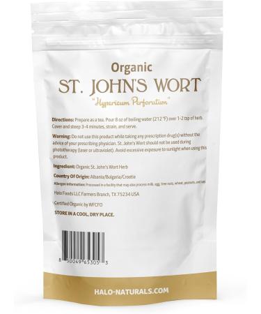 Organic St. John's Wort Herb Cut & Sifted 4 Ounces (Hypericum perforatum) USDA Certified | Resealable Pouch| Packaged in The USA (Pack of 1) 4 Ounce (Pack of 1) - Buy Online on GoSupps.com