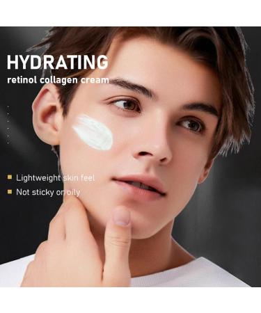 Men's Retinol Face Cream Moisturizer Anti Wrinkle Collagen Cream with Vitamin A C B5 Natural Night Cream Facial Mens Skin Care To Reduce Fine Lines Lifting and Firming Skin - Buy Online on GoSupps.com